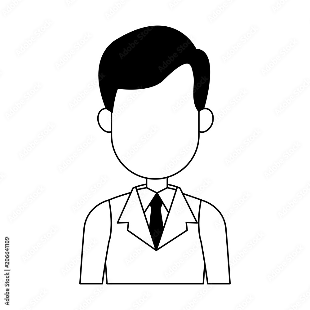 Obraz premium Executive businessman faceless cartoon vector illustration graphic design