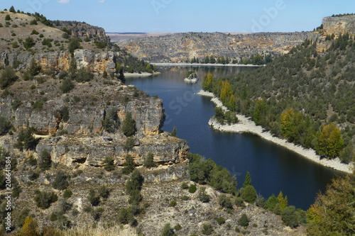 Hoces del Río Duratón, parque natural en Sepulveda, Segovia (Castilla y Leon, España) 