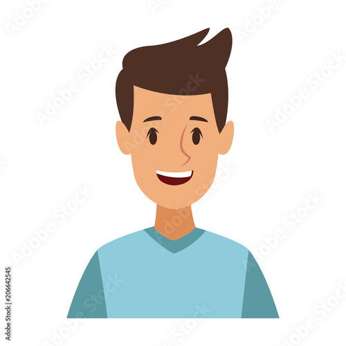 Young man cartoon vector illustration graphic design © Jemastock