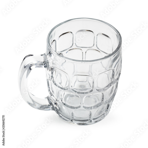 Cocktail glass. Empty beer mug isolated on a white background