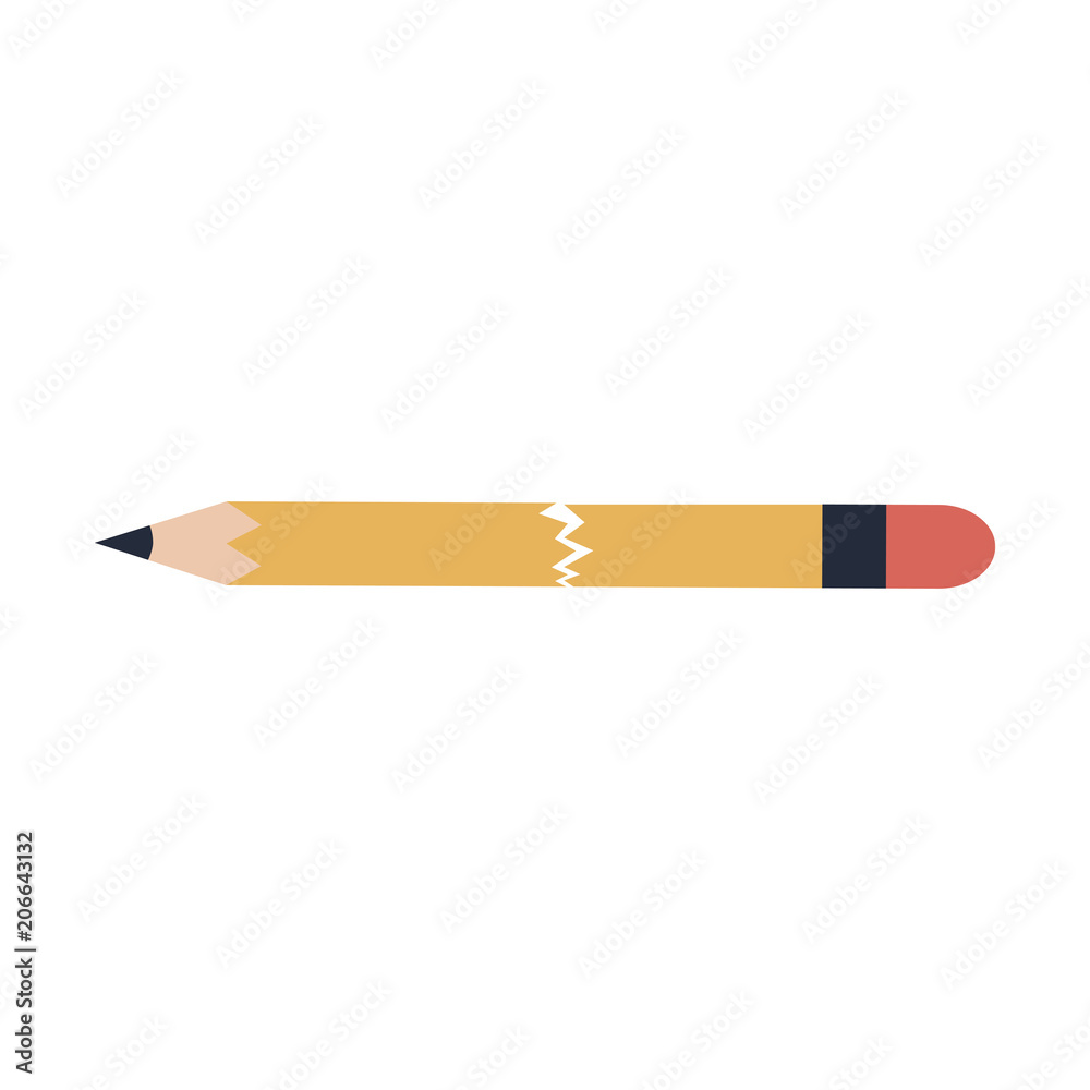 Wooden pencil isolated vector illustration graphic design Wooden pencil isolated vector illustration graphic design