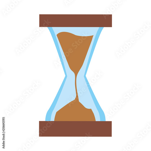 Hourglass sand time vector illustration graphic design