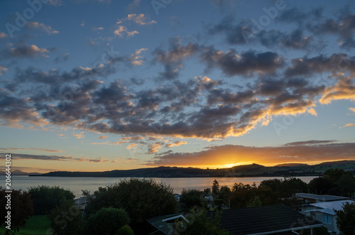 Sunset over Taupo, New Zealand