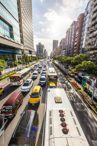 台北の交通道路風景