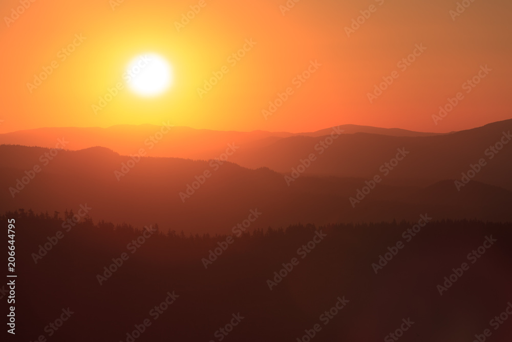 Fototapeta premium Hot Rising Sun