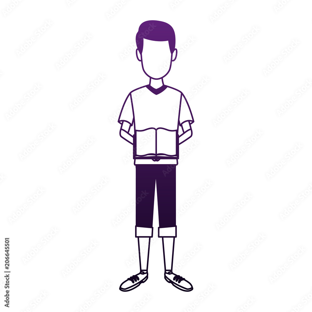 Student with book vector illustration graphic design Student with book vector illustration graphic design