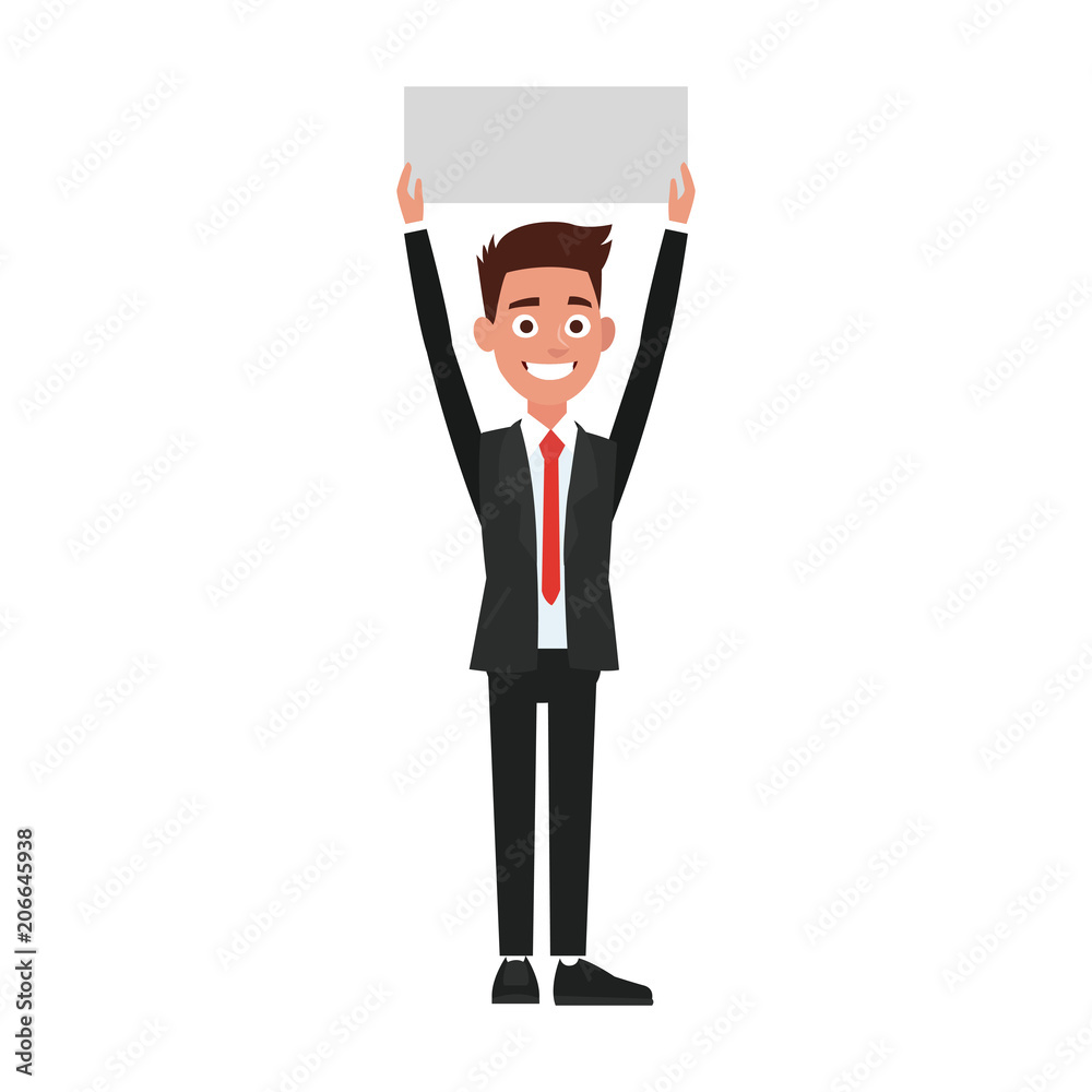 Politician with blank poster cartoon vector illustration graphic design Politician with blank poster cartoon vector illustration graphic design