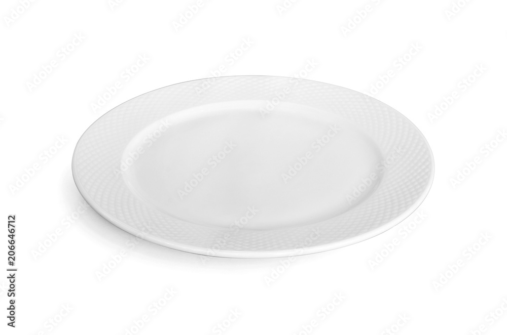 white plate isolated on white background