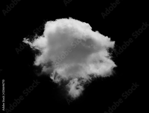white Cloud isolated on black background