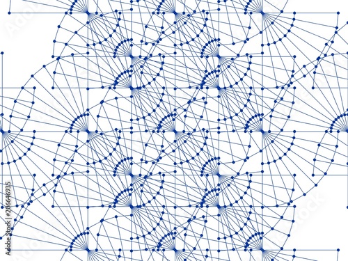 DNA Molecule Fractal Network Structure Kaleidoscope 09. Abstract DNA string network connection, from the simple to the complicated shape. Technology and Connectivity Concept. 