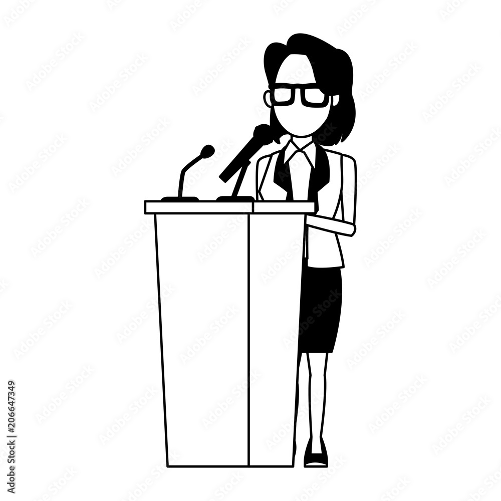 Politician speaking cartoon vector illustration graphic design Politician speaking cartoon vector illustration graphic design