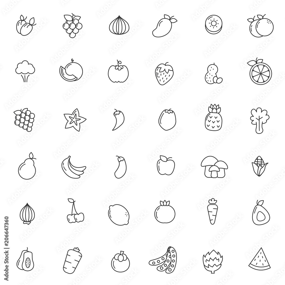 vegetarian, fruit and vegetable line thin icon with modern and simple style, use for web asset or pictogram element, editable stroke vegetarian, fruit and vegetable line thin icon with modern and simple style, use for web asset or pictogram element, editable stroke