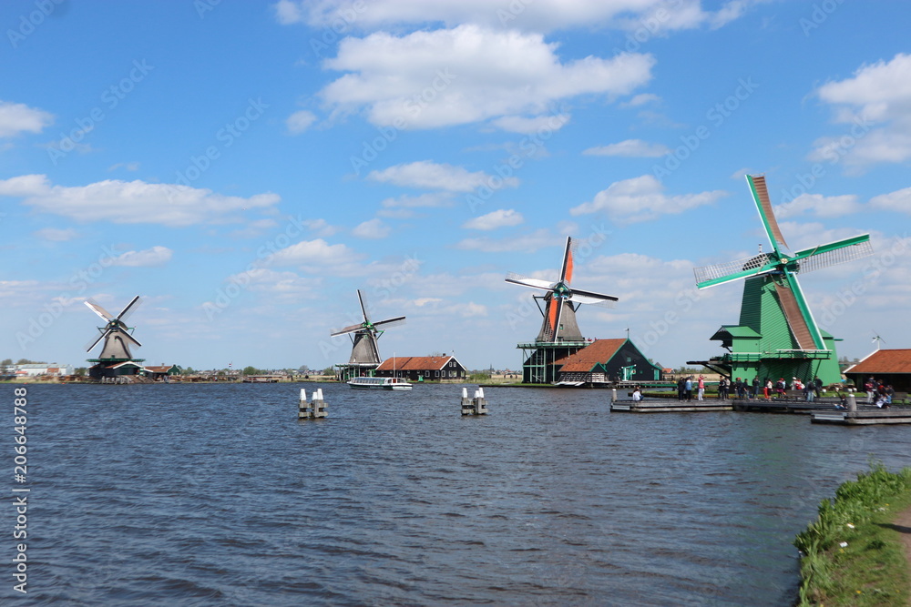 Netherlands windmill landscape