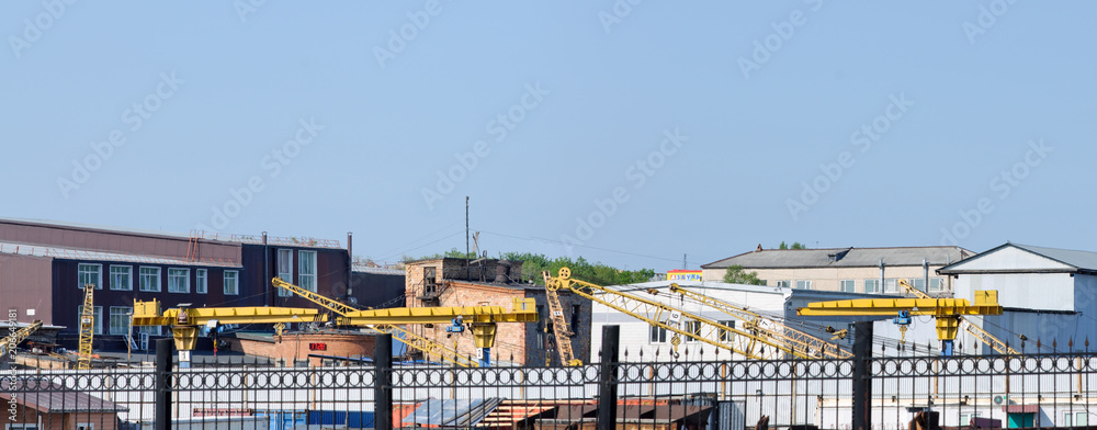 Naklejka premium Lifting cranes