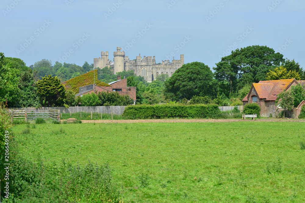 A castle in West Sussex, England in Summertime.