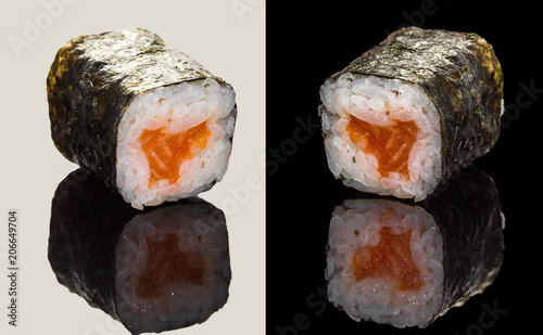 Japanese food, roll with salmon