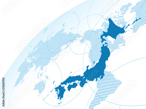 Fototapeta Mapa Japonii Global Map Global Business