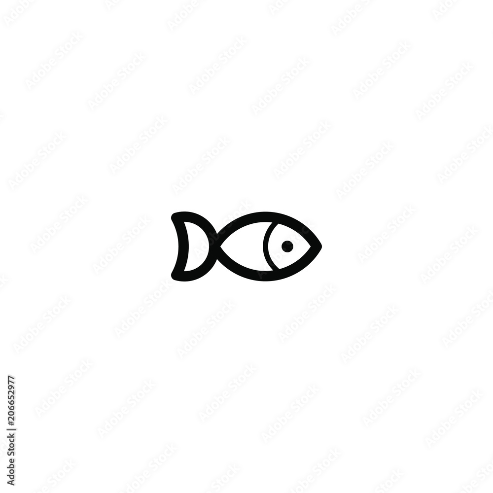 Fish vector illustration line icon symbol pictogram Fish vector illustration line icon symbol pictogram