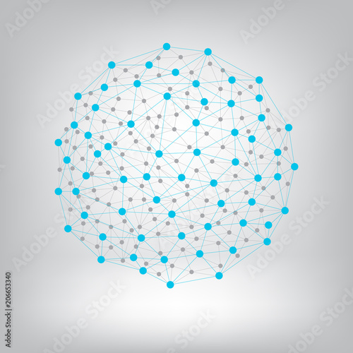 Dots with connections background.