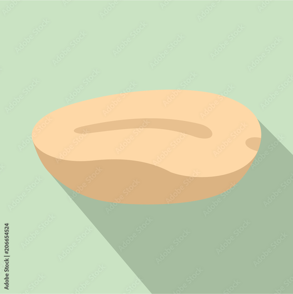Half peanut icon. Flat illustration of half peanut vector icon for web design Half peanut icon. Flat illustration of half peanut vector icon for web design
