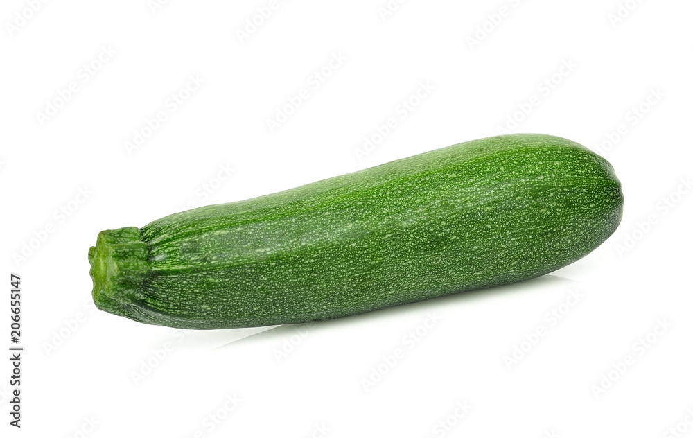 single fresh green zucchini isolated on white background single fresh green zucchini isolated on white background