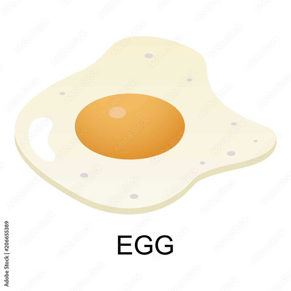 Egg icon. Isometric of egg vector icon for web design isolated on white background Egg icon. Isometric of egg vector icon for web design isolated on white background