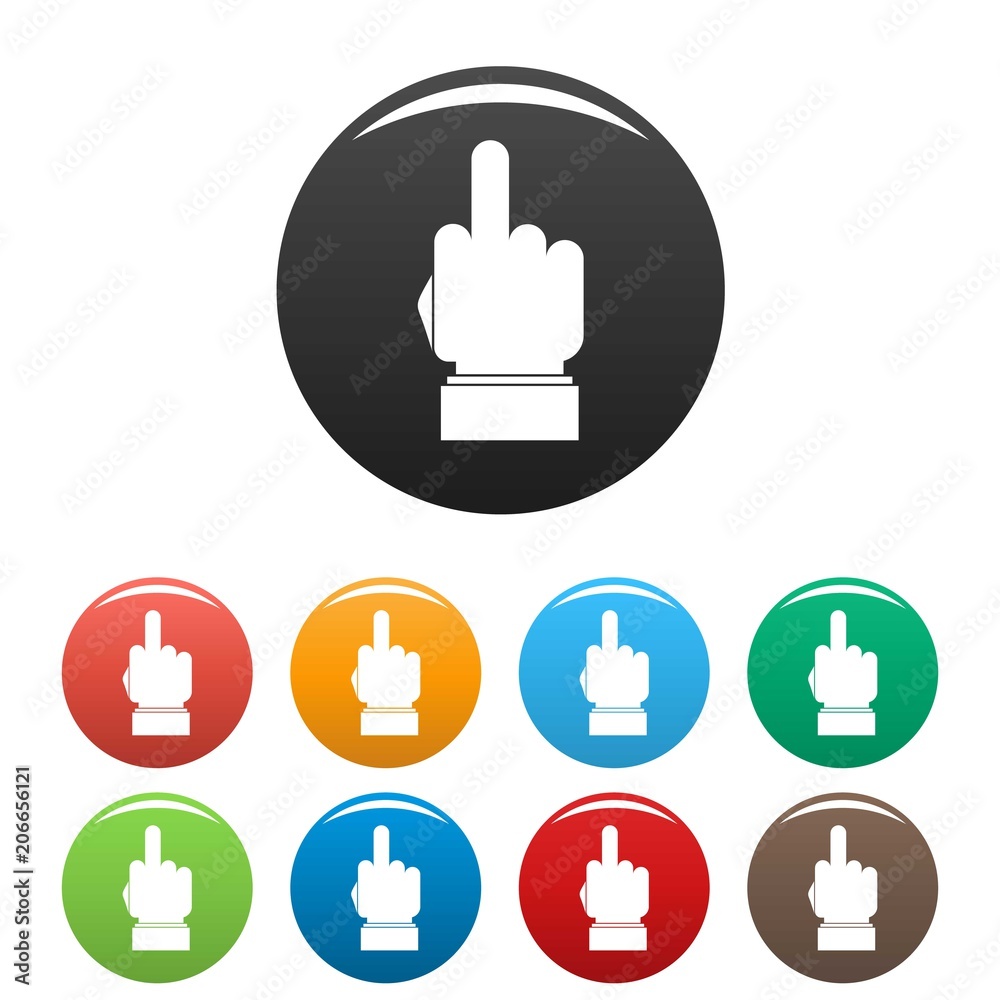 Hand censorship icon. Simple illustration of hand censorship vector icons set color isolated on white Hand censorship icon. Simple illustration of hand censorship vector icons set color isolated on white