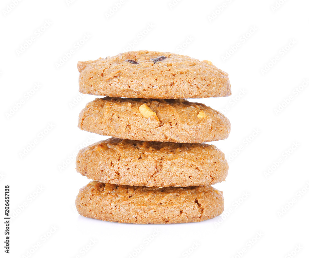 Cookies chocolate chip isolated on white background Cookies chocolate chip isolated on white background