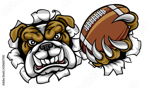 Bulldog American Football Sports Mascot