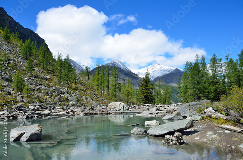 Big Shavlinskoe lake, Altai mountains, Russia photo