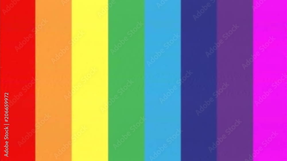 Analog capture (intentional heavy distortion fx): a rainbow colorful pattern of vertical bars.
