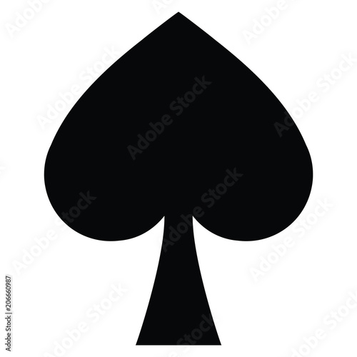 Black spade card suite