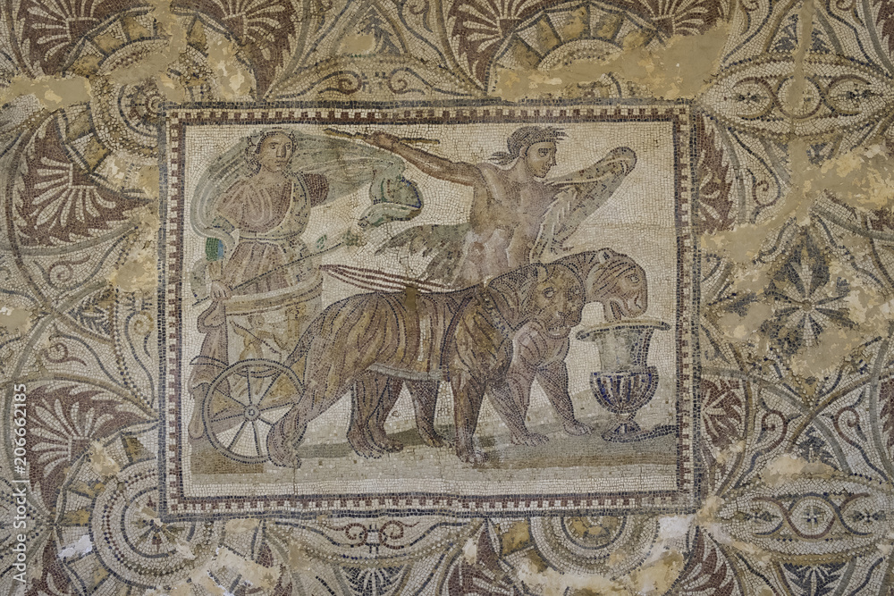 Triumph of Dionysus, mosaic from Caesareia Iol, Cherchell, Algeria