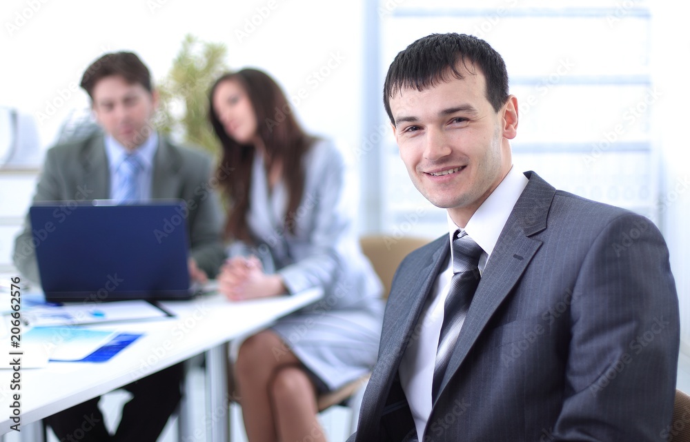 successful businessman in the workplace