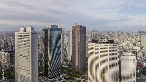 Beautiful aerial view of downtown  Tokyo  Japan