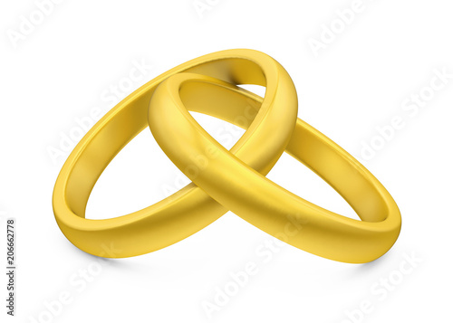 Wedding Rings Isolated