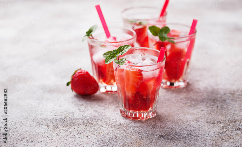 Summer fresh drink strawberry lemonade Summer fresh drink strawberry lemonade