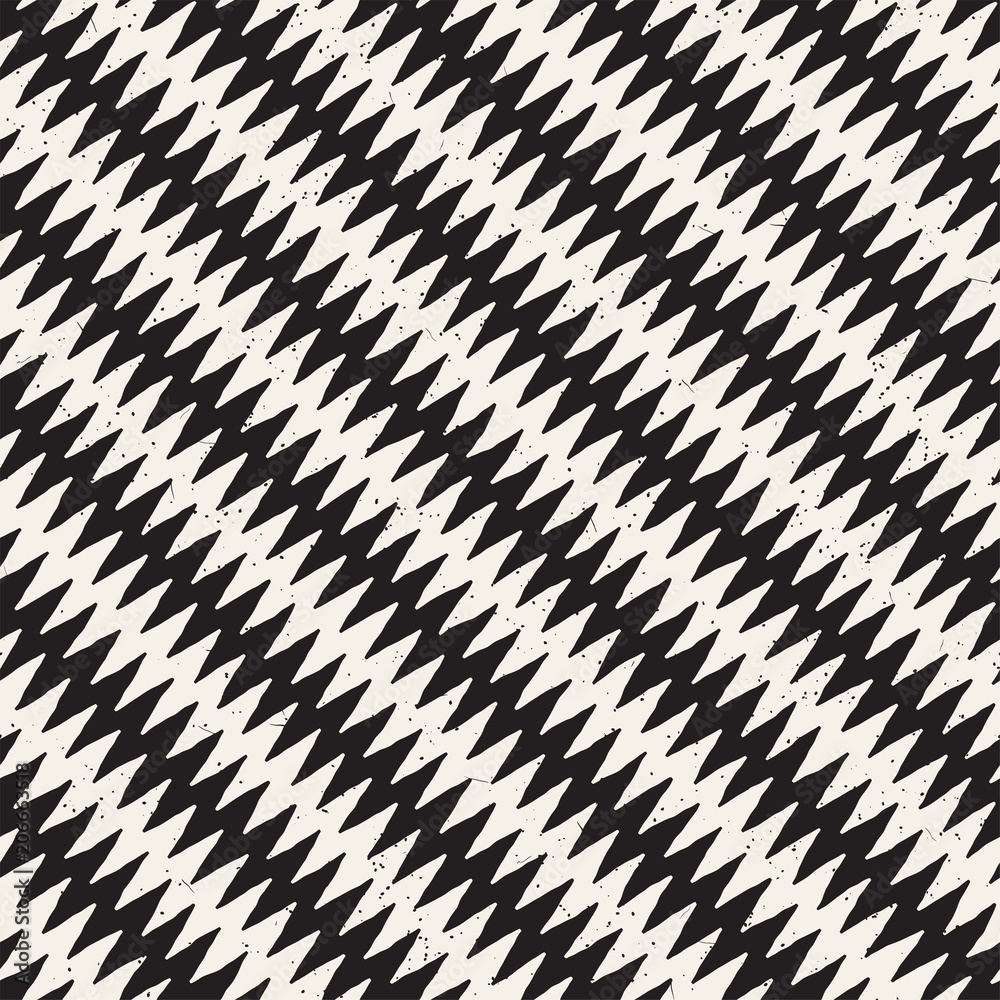 Hand drawn abstract seamless pattern in black and white. Retro grunge freehand jagged lines texture. Hand drawn abstract seamless pattern in black and white. Retro grunge freehand jagged lines texture.