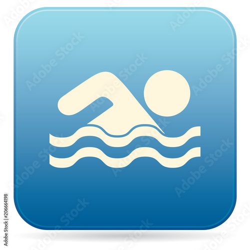 Swimming water sport icon