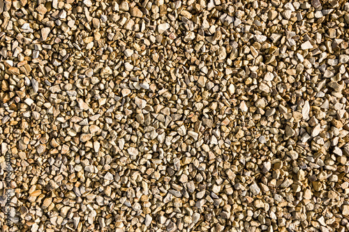 Crushed limestone aggregate, close-up