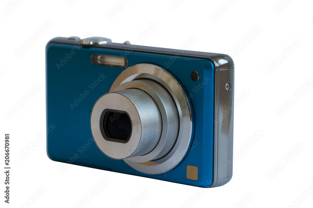 Compact camera isolated on white background. Compact camera isolated on white background.