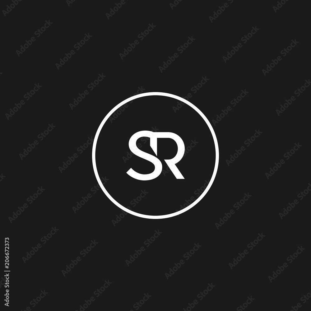 Letter SR Circle Creative Logo Design Template, SR RS logo initial letter design, SR Letter Logo Design with Creative Modern Trendy Typography Letter SR Circle Creative Logo Design Template, SR RS logo initial letter design, SR Letter Logo Design with Creative Modern Trendy Typography