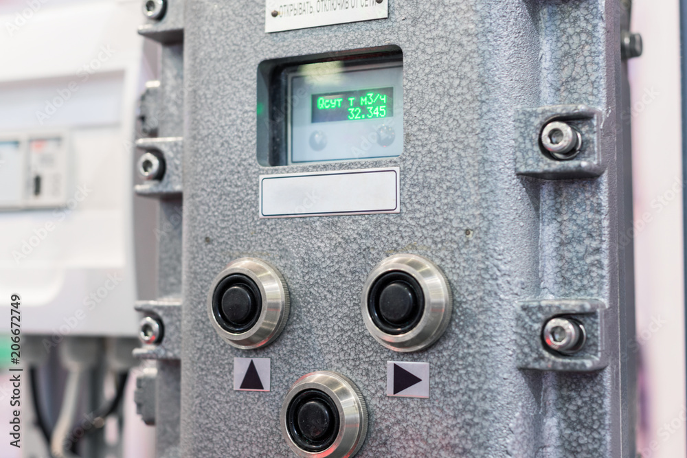 Obraz premium Electrical control panel, control display.