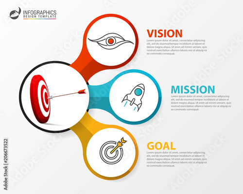 Infographic design template. Business concept with 3 steps