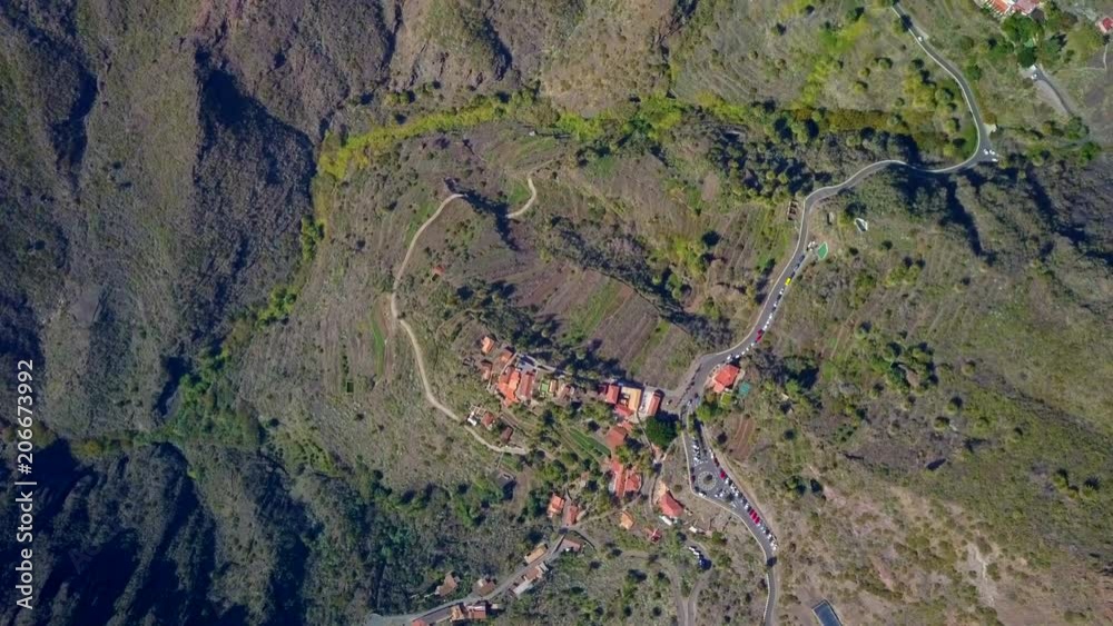 Aerial view of the small village in Tenerife Spain Aerial view of the small village in Tenerife Spain