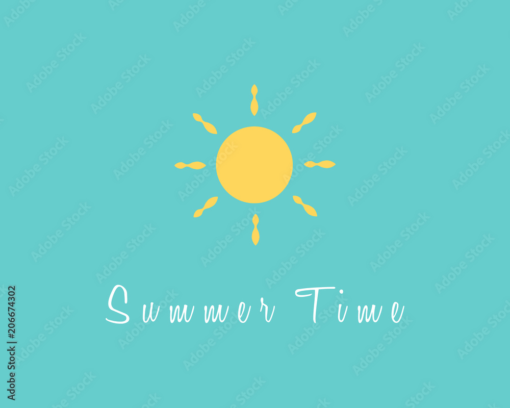 Fototapeta premium Summer time design with sun