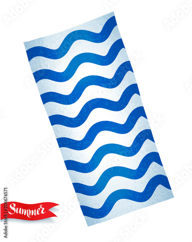 beach towel isolated on white background