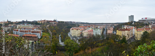 Panorama of Prague from the hill of Vysehrad.