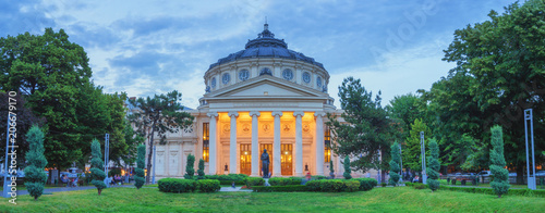 Panorama of Bucharest Atheneum, Romania