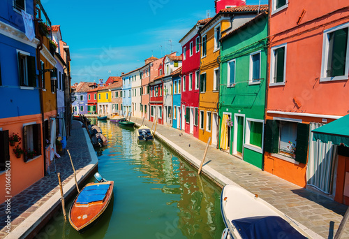 Houses in summer Burano